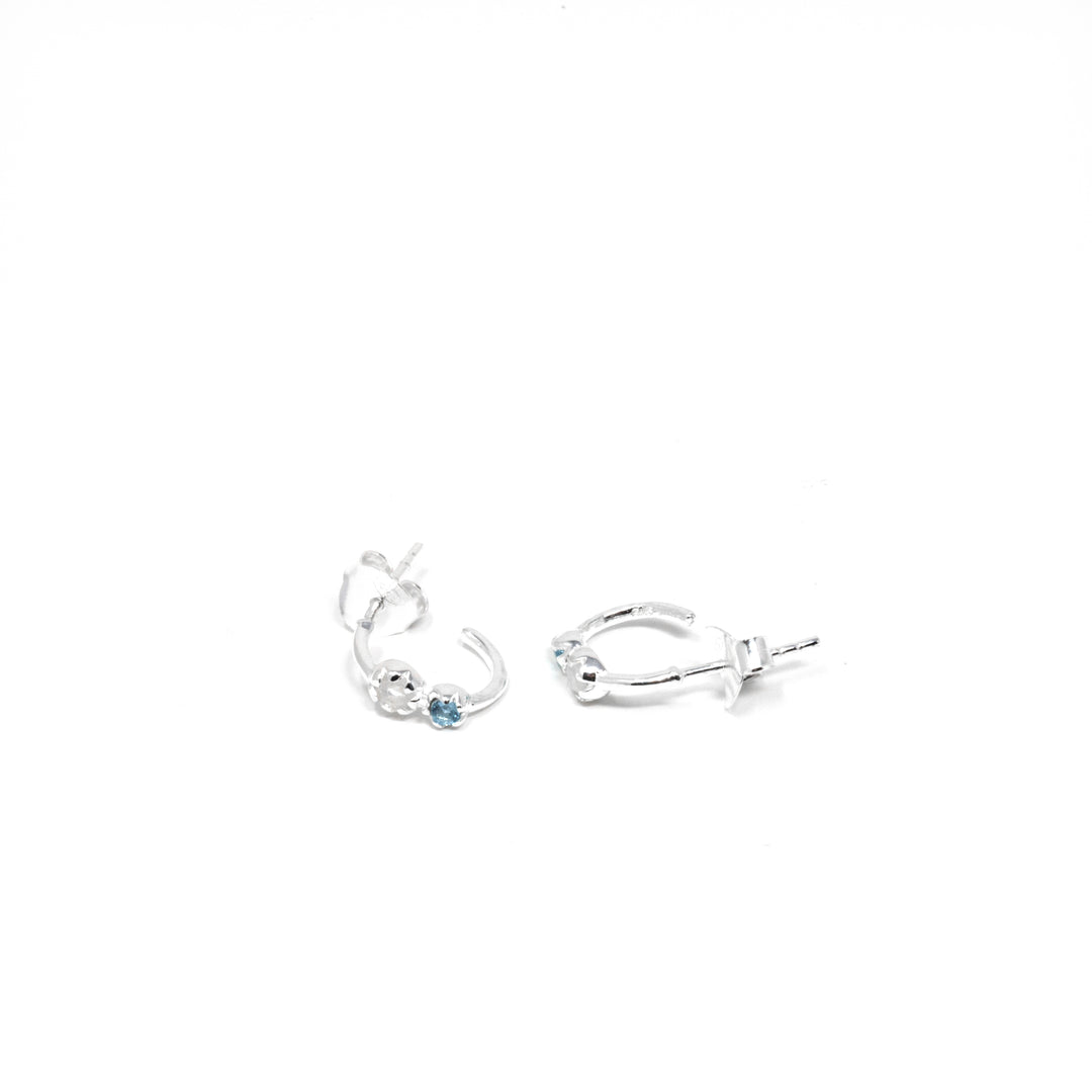 Dainty Hoop Blue Topaz