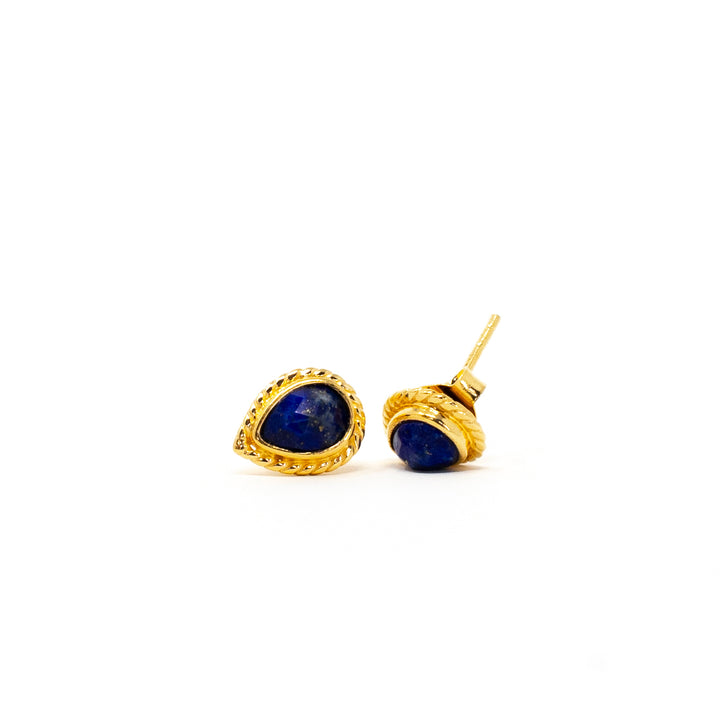 Boho Drop Stud Lapis Lazuli