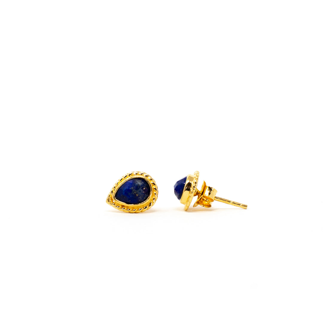 Boho Drop Stud Lapis Lazuli