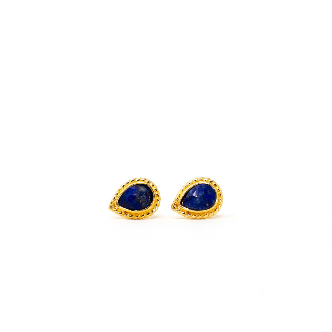 Boho Drop Stud Lapis Lazuli