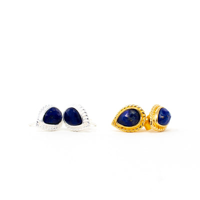 Boho Drop Stud Lapis Lazuli